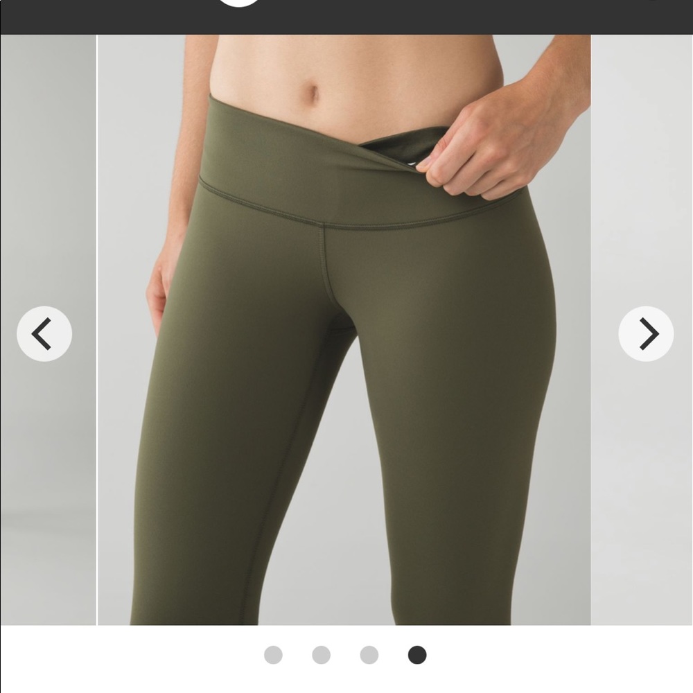 Lululemon wunder under green, size 2